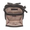 The BOHO Mini Crossbody Concealed Carry Purse, made from washable American cowhide, features an open main compartment with multiple inner pockets and card slots, including an RFID-protected section for secure organization.