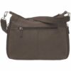 The Hobo Concealed Carry Purse in Tumbled Leather features a brown finish, zippered front pocket, silver hardware, and an adjustable strap, shown against a plain white background.