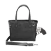 Shoulder Tote Concealed Carry Purse USA Cowhide GTM-86 - Black - back view