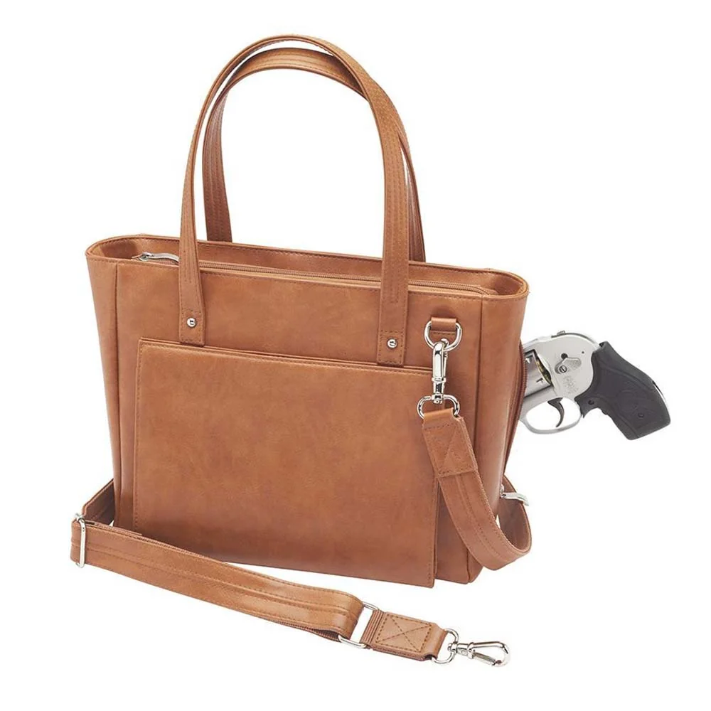 Shoulder Tote Concealed Carry Purse USA Cowhide GTM-86 - featured