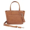 Shoulder Tote Concealed Carry Purse USA Cowhide GTM-86 - Tan - front view